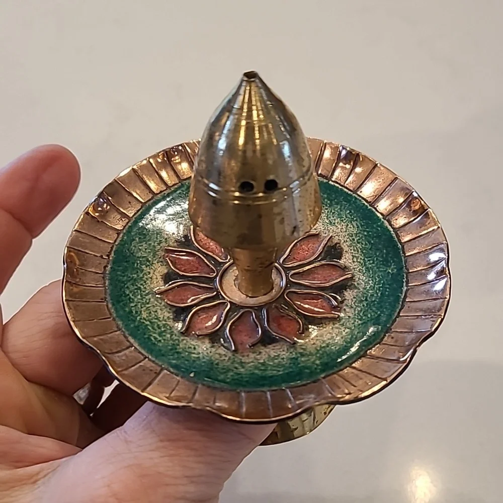 Gorgeous Indian Copper Brass Abargatti Incense Stand